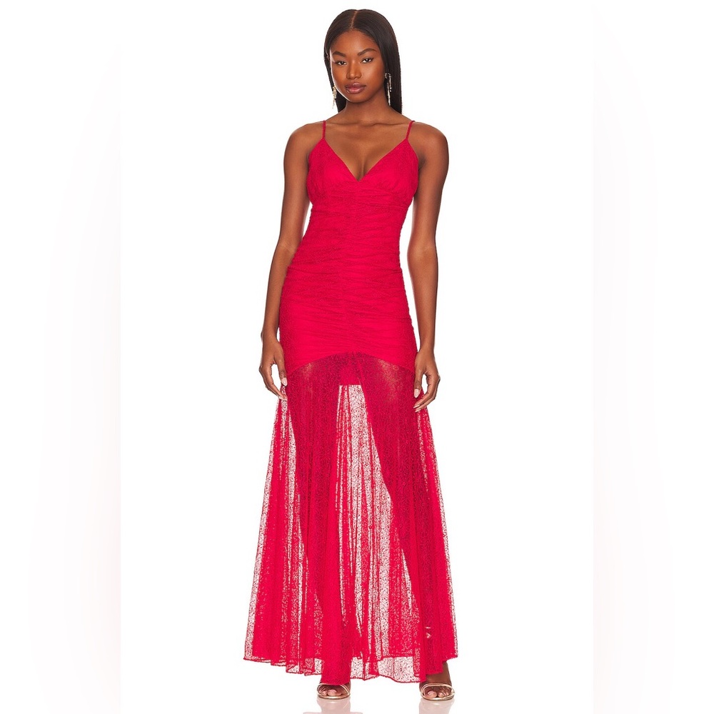 LOVERS + FRIENDS Sierra Gown in Strawberry Red Dress ๐๐ - Picture 1 of 4